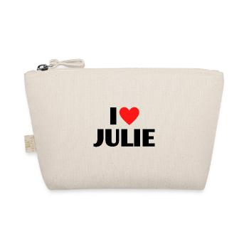 J’aime Julie Red Heart Love Fan Gift - Trousse biologique - nature - Devant