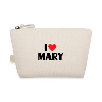I Love Mary Red Heart Love Fan Gift - Organic Pouch - nature - Front