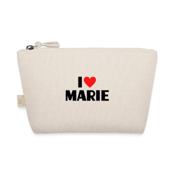 I love Marie Rotes Herz Liebe Fan Geschenk - Bio-Täschchen - Natur - Vorne