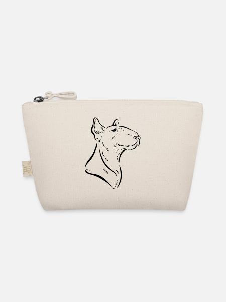 Bull terrier white customizable terrier - Organic Pouch - nature - Front