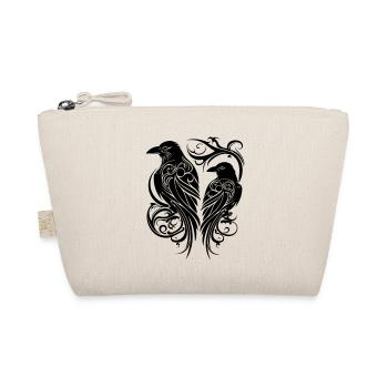 Odins Raben Hugin und Munin Tribal Tattoo Wikinger - Bio-Täschchen - Natur - Vorne
