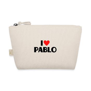 I love Pablo Rotes Herz Liebe Fan Geschenk - Bio-Täschchen - Natur - Vorne
