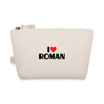 J’aime le coeur romain nom graphique cadeau - Trousse biologique - nature - Devant
