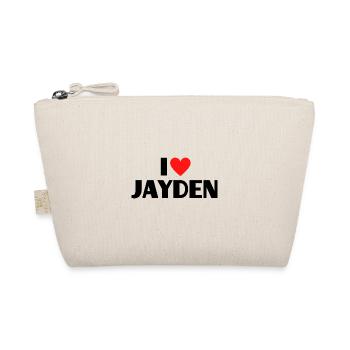 Ich liebe Jayden Herz Grafik Namen Geschenk - Bio-Täschchen - Natur - Vorne