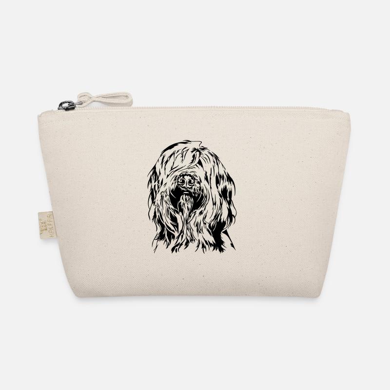 Berger de Brie BRIARD Hundeportrait Wilsigns Hunde - Bio-Täschchen - Natur