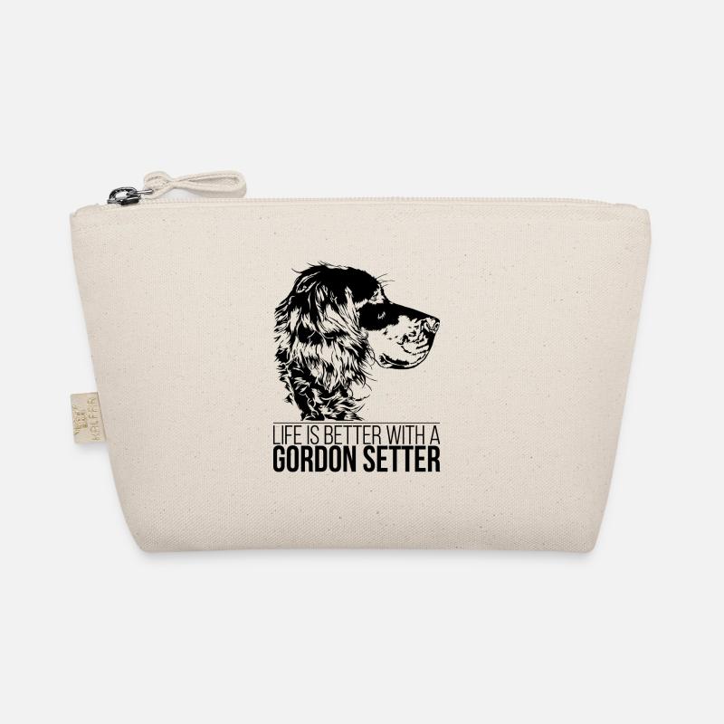 GORDON SETTER life is better chien sort Wilsigns - Trousse biologique - nature