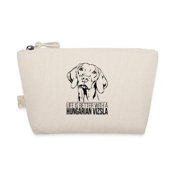 HUNGARIAN VIZSLA life is better saying Wilsigns - Organic Pouch - nature - Front