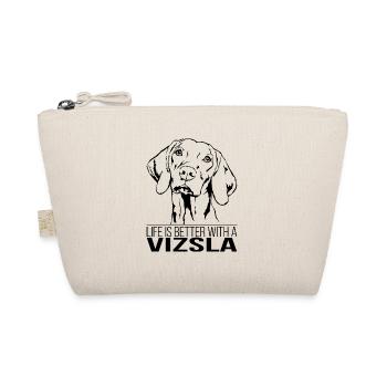 VIZSLA life is better Hunde Spruch Wilsigns - Organic Pouch - nature - Front