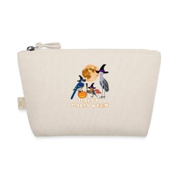 Robin Halloween Pumpkin Moon Bird Biologist - Organic Pouch - nature - Front