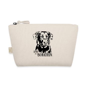 Loved by a BEAUCERON Dog Saying Dogs Wilsigns - Organic Pouch - nature - Front