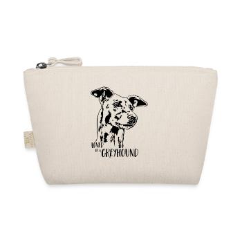 Loved by a GREYHOUND dog saying Greyhound Wilsigns - Organic Pouch - nature - Front