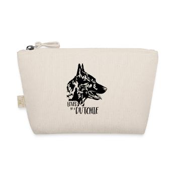 Loved by a Dutchie Hollandse Herder Hundespruch - Organic Pouch - nature - Front