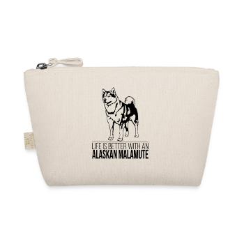 Alaskan Malamute Life is better Dogs Wilsigns - Organic Pouch - nature - Front