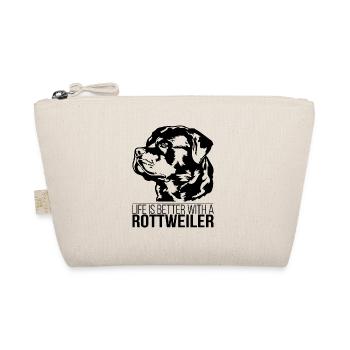Rottweiler life is better Dogs Wilsigns - Organic Pouch - nature - Front