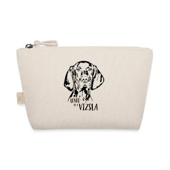 Loved by a Vizsla Dog Saying Dogs Wilsigns - Organic Pouch - nature - Front