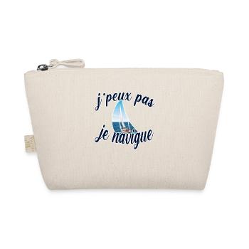 J'peux pas je navigue cadeau navigateur voile - Trousse biologique - nature - Devant