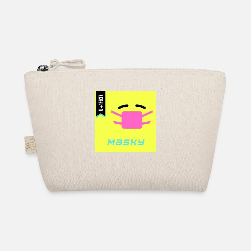Emoji Day 2022 - Emoji Masky - Design B - Bio-Täschchen - Natur