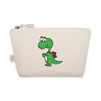 T-Rex with backpack - Organic Pouch - nature - Front