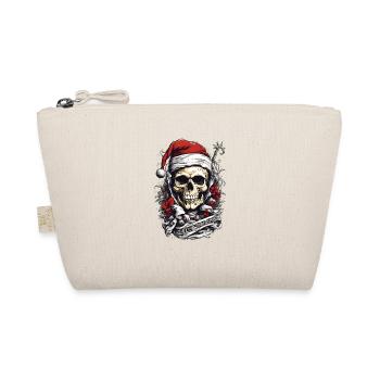 Skull in Christmas Design Christmas Outfit - Organic Pouch - nature - Front