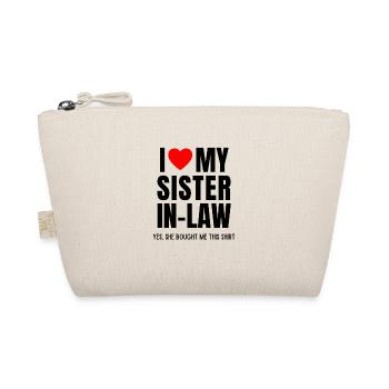 Brother-in-law Sister-in-law Shirt Purchased Gift Saying - Organic Pouch - nature - Front