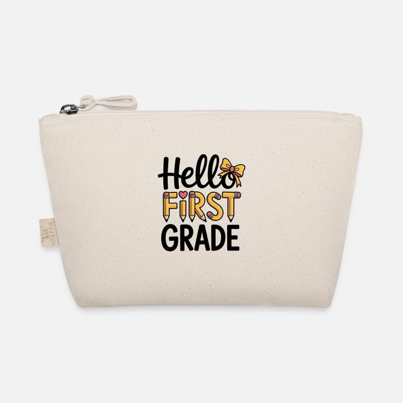 Hello First Grade Pencil School School Enrollment Organic Pouch