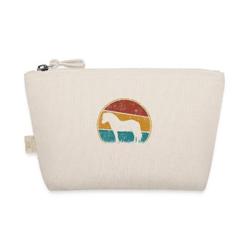 Fjord horse Fjord pony Retro Vintage - Organic Pouch - nature - Front