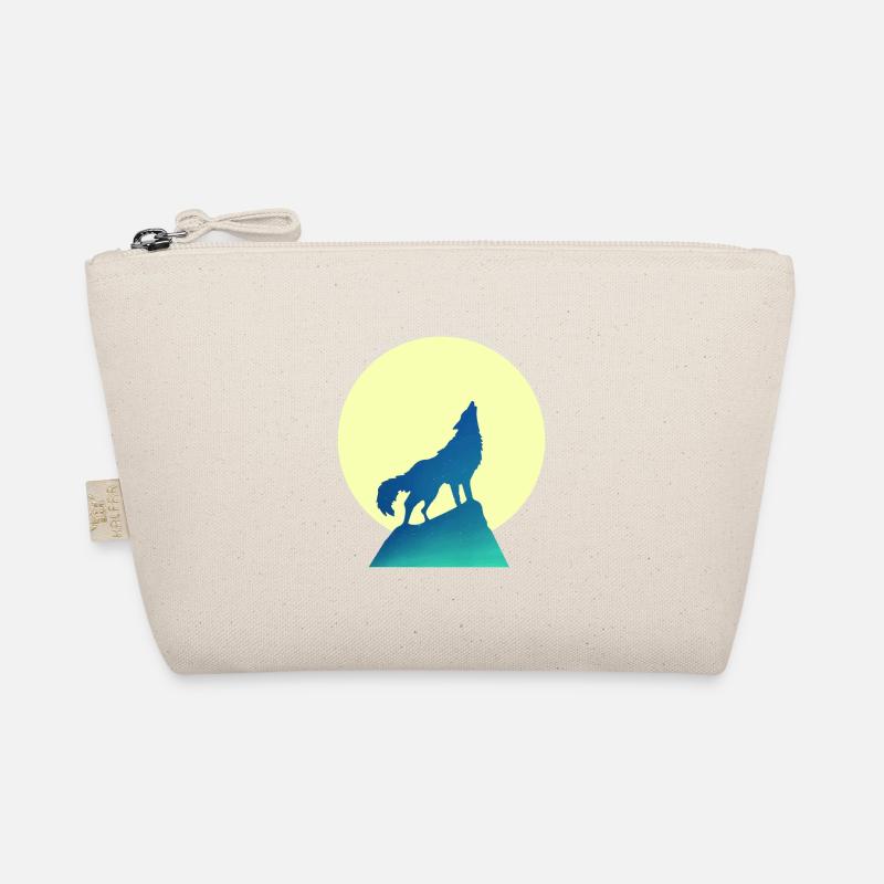 Wolf Moon Silhouette Organic Pouch