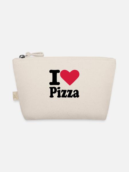 I love Pizza - Bio-Täschchen - Natur - Vorne