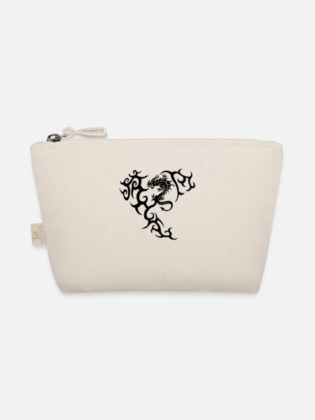 Dragon tribal dragon - Organic Pouch - nature - Front