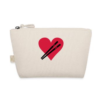 Love Stäbchen - Sushi - Bio-Täschchen - Natur - Vorne