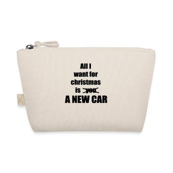Weihnachten Lied Spruch neues Auto - Bio-Täschchen - Natur - Vorne