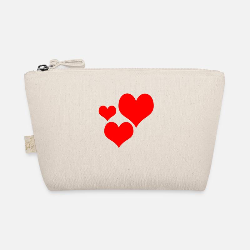 3 Hearts - Organic Pouch - nature