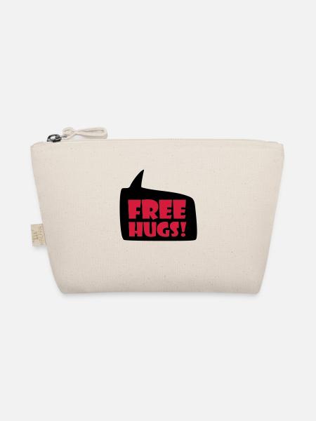 free hugs - Bio-Täschchen - Natur - Vorne