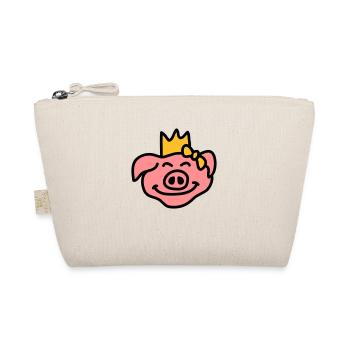 Pricess Pig Head - Organic Pouch - nature - Front