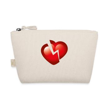 Smiley Broken Heart - Bio-Täschchen - Natur - Vorne