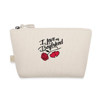 i love my boyfriend design - Bio-Täschchen - Natur - Vorne