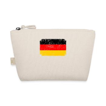 Deutschland Flagge Deutsche Fahne Used Look Heimat - Bio-Täschchen - Natur - Vorne