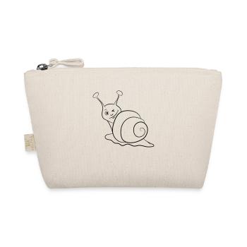 Snail funny wink - Organic Pouch - nature - Front