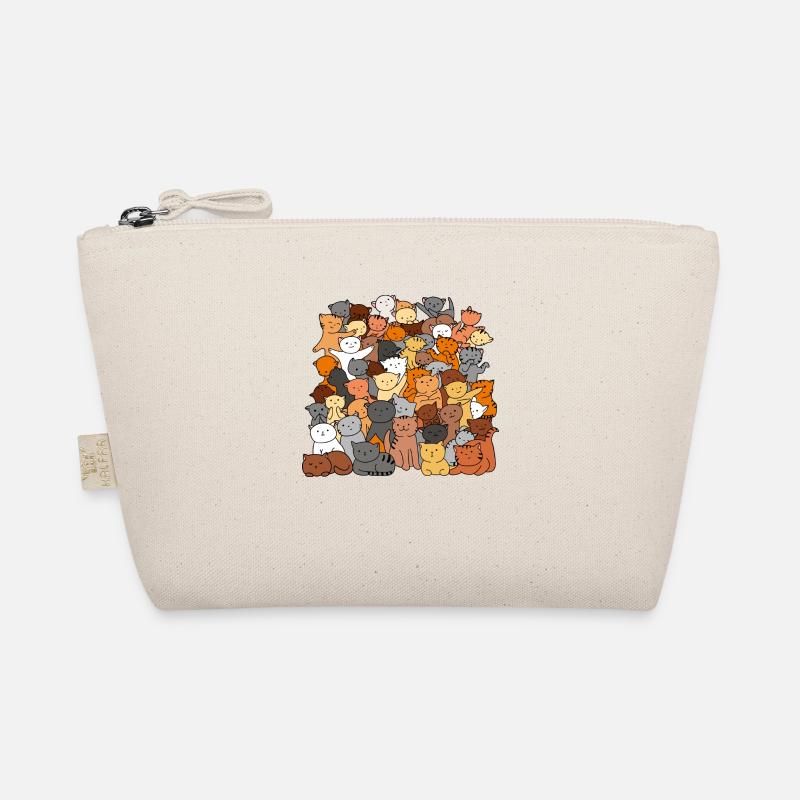 Multicolored cat group - Organic Pouch - nature
