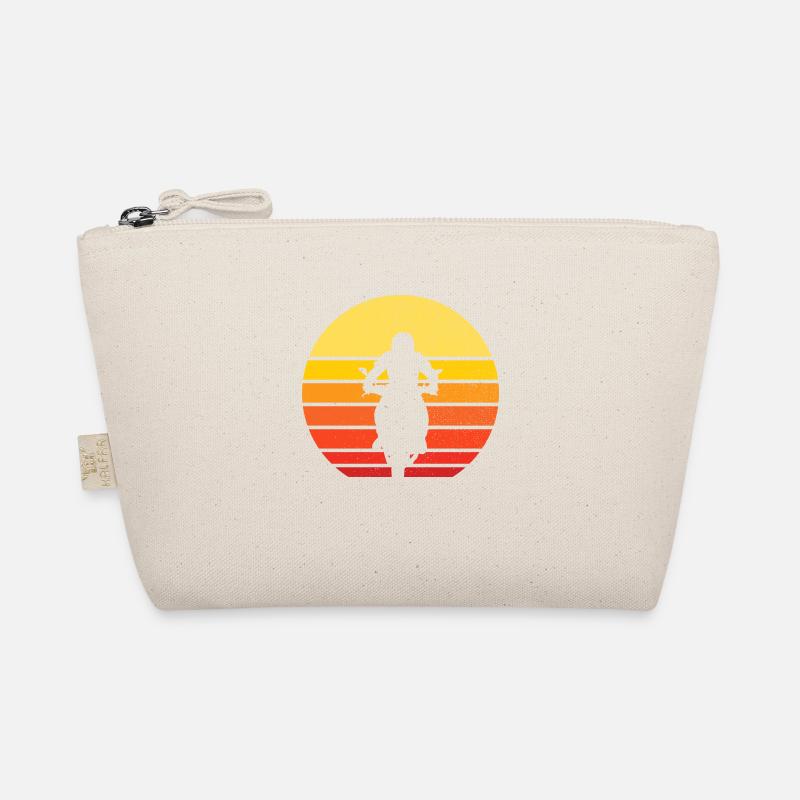 motorcycle and sunset - biker Organic Pouch