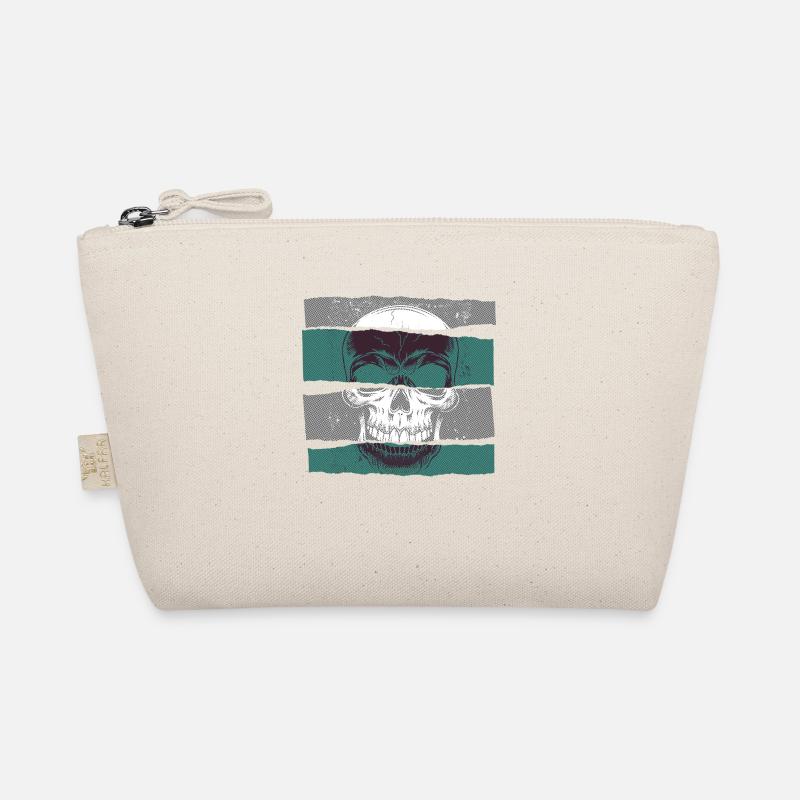 Tête de mort vert paper strip dark Trousse biologique