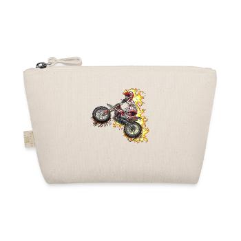 Motocross Fire / Dirt Jumper Flames - Organic Pouch - nature - Front