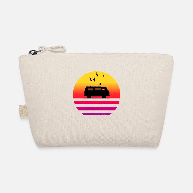 Surf Trip Surfer Van Retro Sunset Vintage Trousse biologique