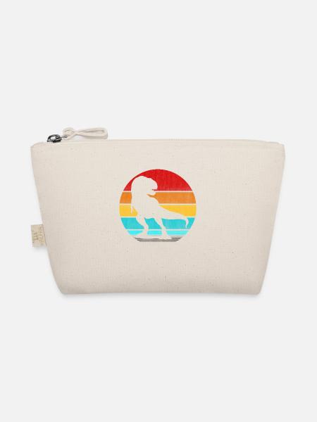 retro vinatge dinosaur - Organic Pouch - nature - Front