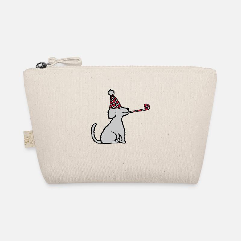 Geburtstagskind sitzender braver Hund Bio-Täschchen