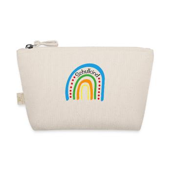 Schulkind Regenbogen blau - Bio-Täschchen - Natur - Vorne