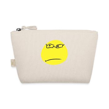 Wütender gelber emoji mit Brille! Geschenkidee! - Bio-Täschchen - Natur - Vorne