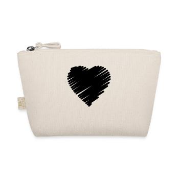 Scribble Heart - Organic Pouch - nature - Front