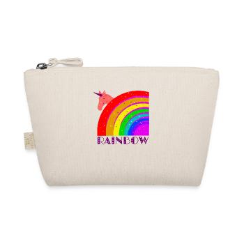 Rainbow with unicorn - Organic Pouch - nature - Front