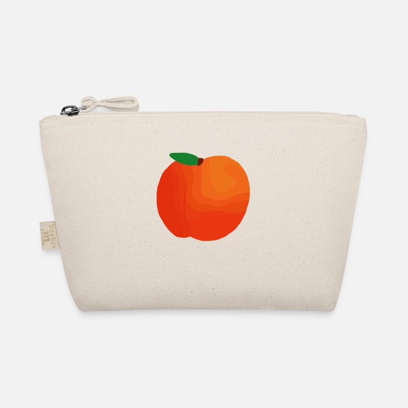 Pfirsich Illustration Geschenkidee Bio-Täschchen